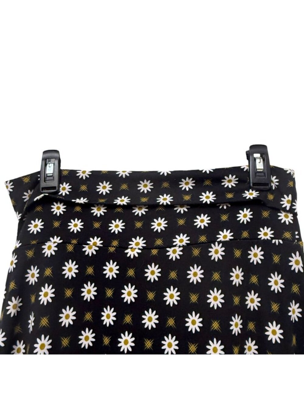 LULAROE Maxi Skirt Black Daisy Print Size Small Stretch Pull On Womens NWT - Picture 7 of 9
